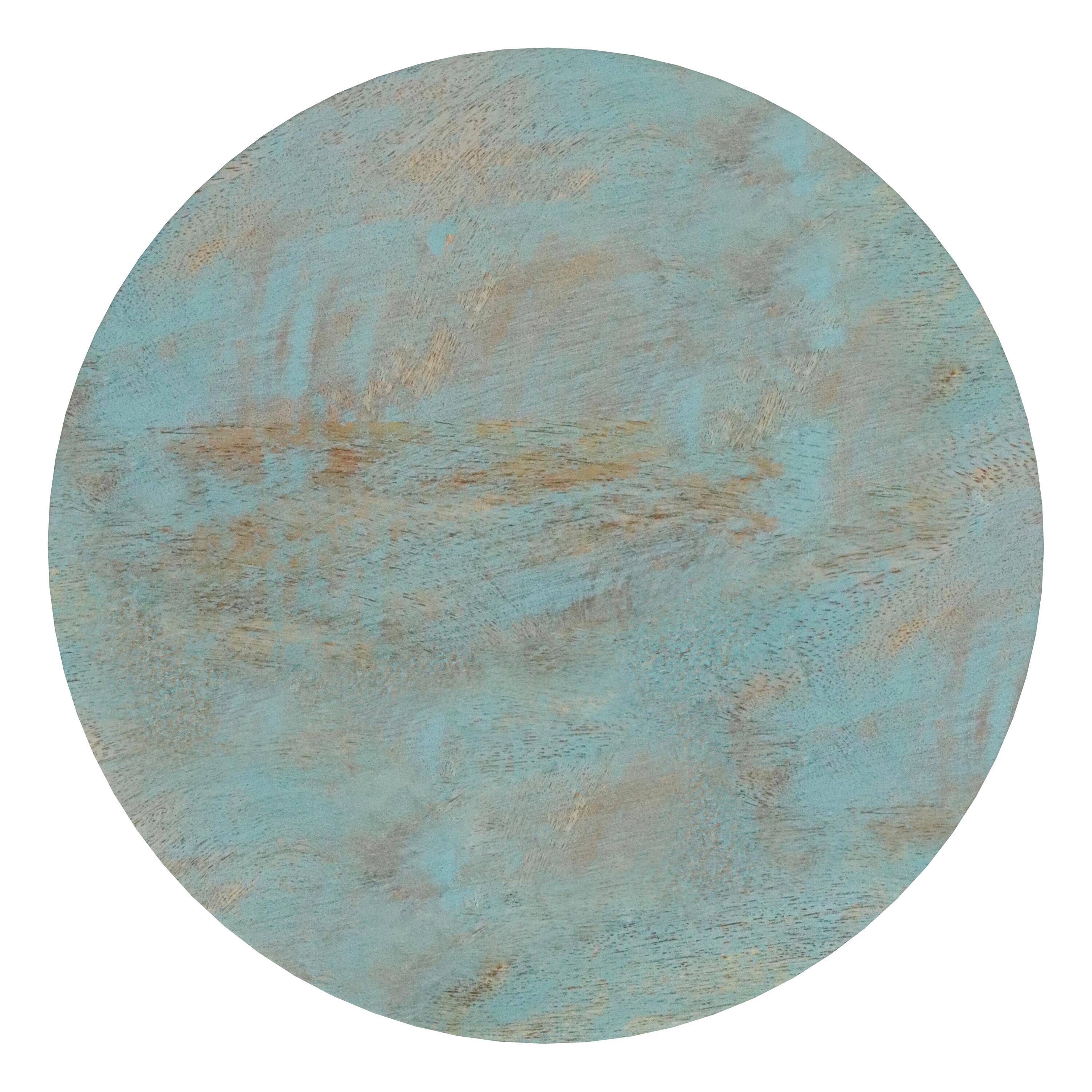 Alt View 2. Simpli Home - Boyd 16 inch Wide Solid Mango Contemporary Tall Accent Table in Teal Wash, Assembled - Teal Wash.