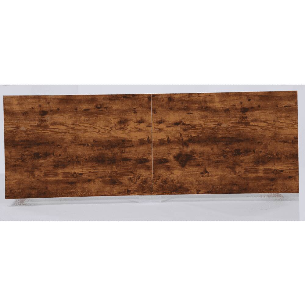 Angle. Kadyn - Kadyn Study Writing Desk, Computer Desk,Rectangle Executive Desk, 78.7" Computer Desk 6FT Conference Table,Rustic Brown - Rustic Brown.