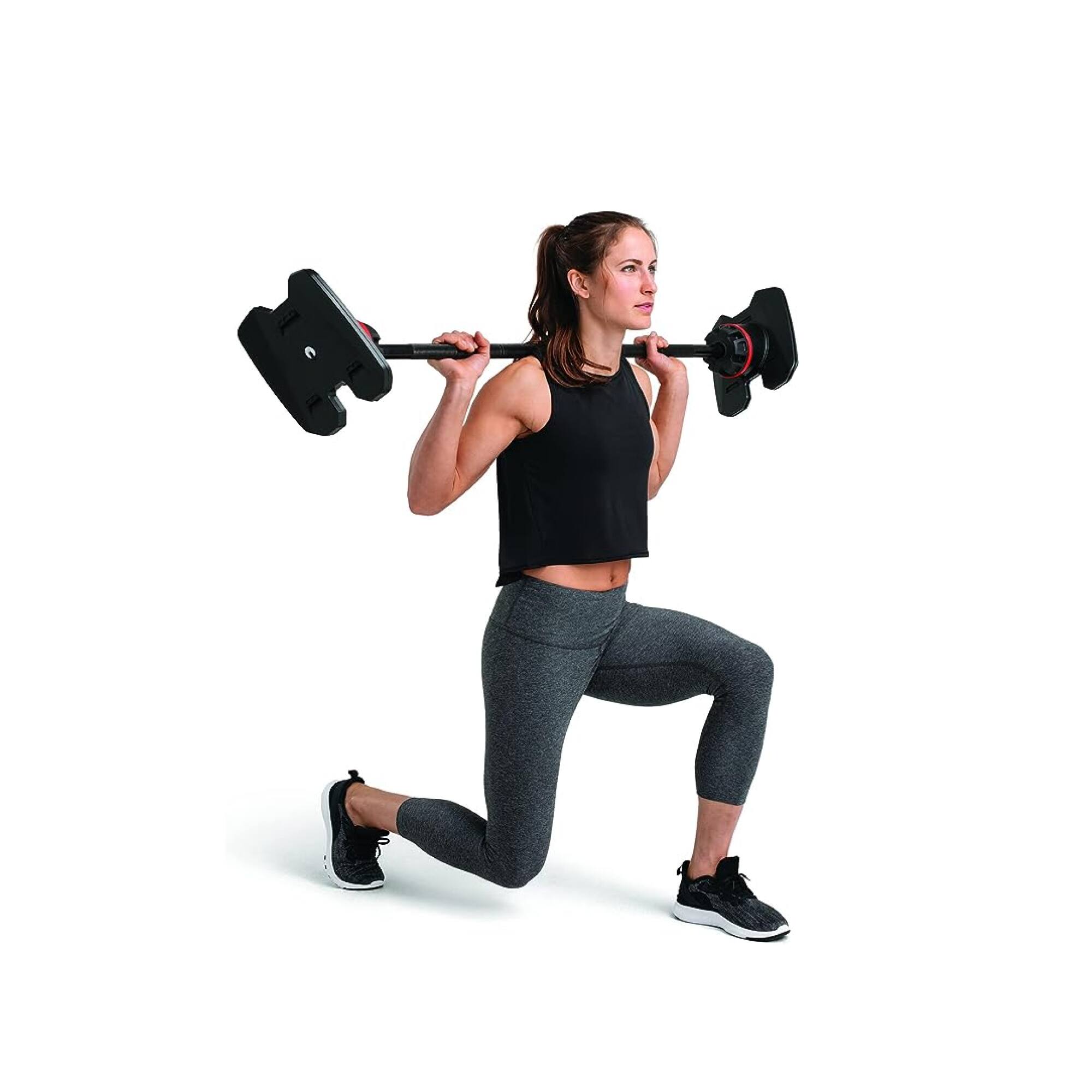 Alt View 5. BowFlex - SelectTech 2080 Barbell with Curl Bar - Black.