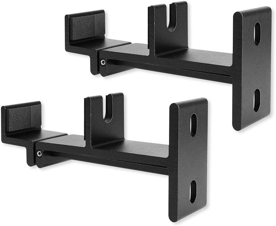 Left. Schertz - Adjustable Universal Soundbar Wall Mount for SONOS, Samsung, LG, Vizio, Bose, Roku – Black - Black.