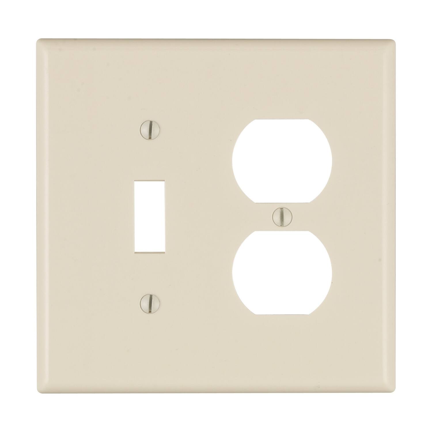 Leviton - 2 gang Thermoplastic Duplex/Toggle Wall Plate 1 pk - Light Almond price history on PriceWatchPro