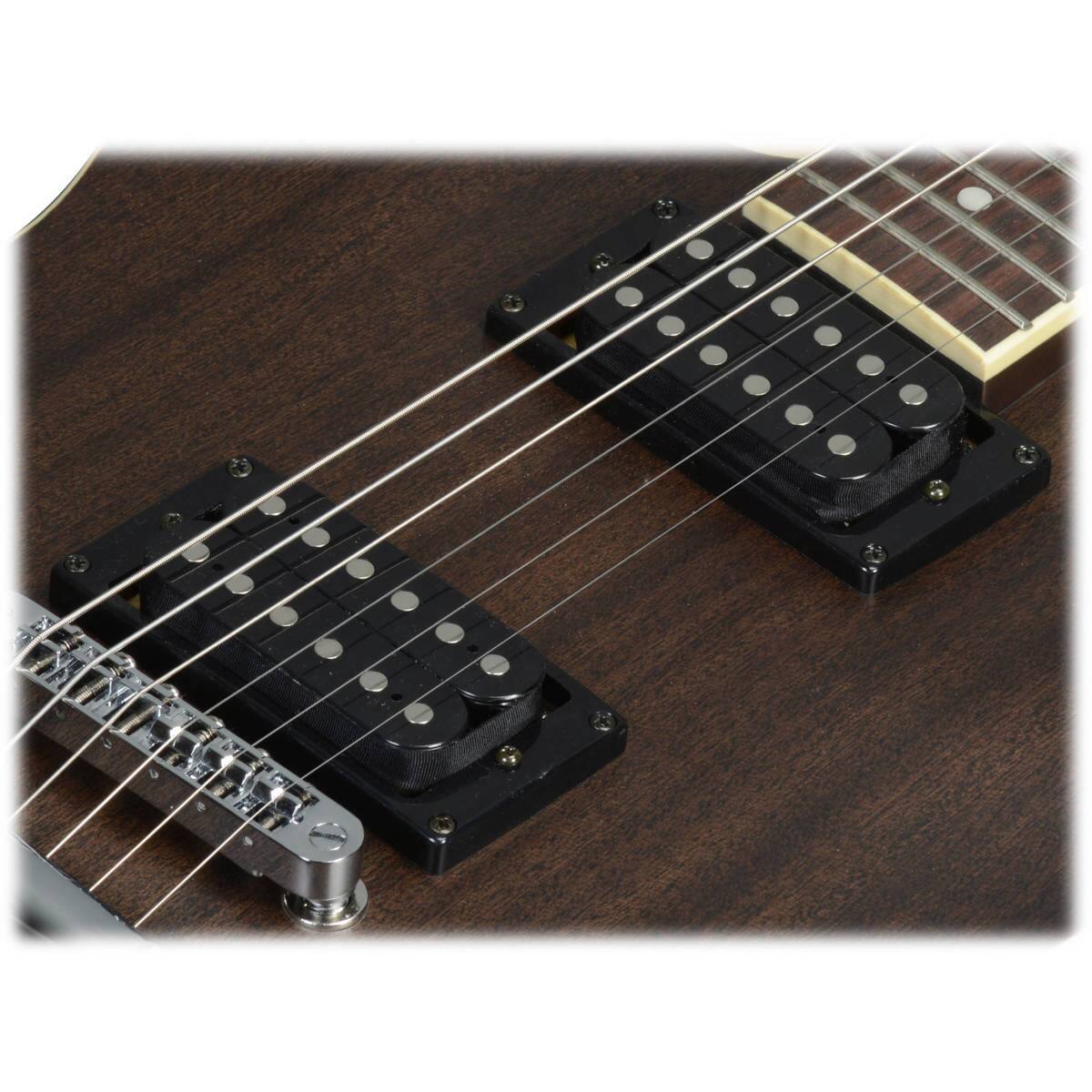 Alt View 4. Ibanez - Ibanez Artcore Series AS53 Hollow-Body Electric Guitar, Bound Rosewood Fretboard, Transparent Black Flat.