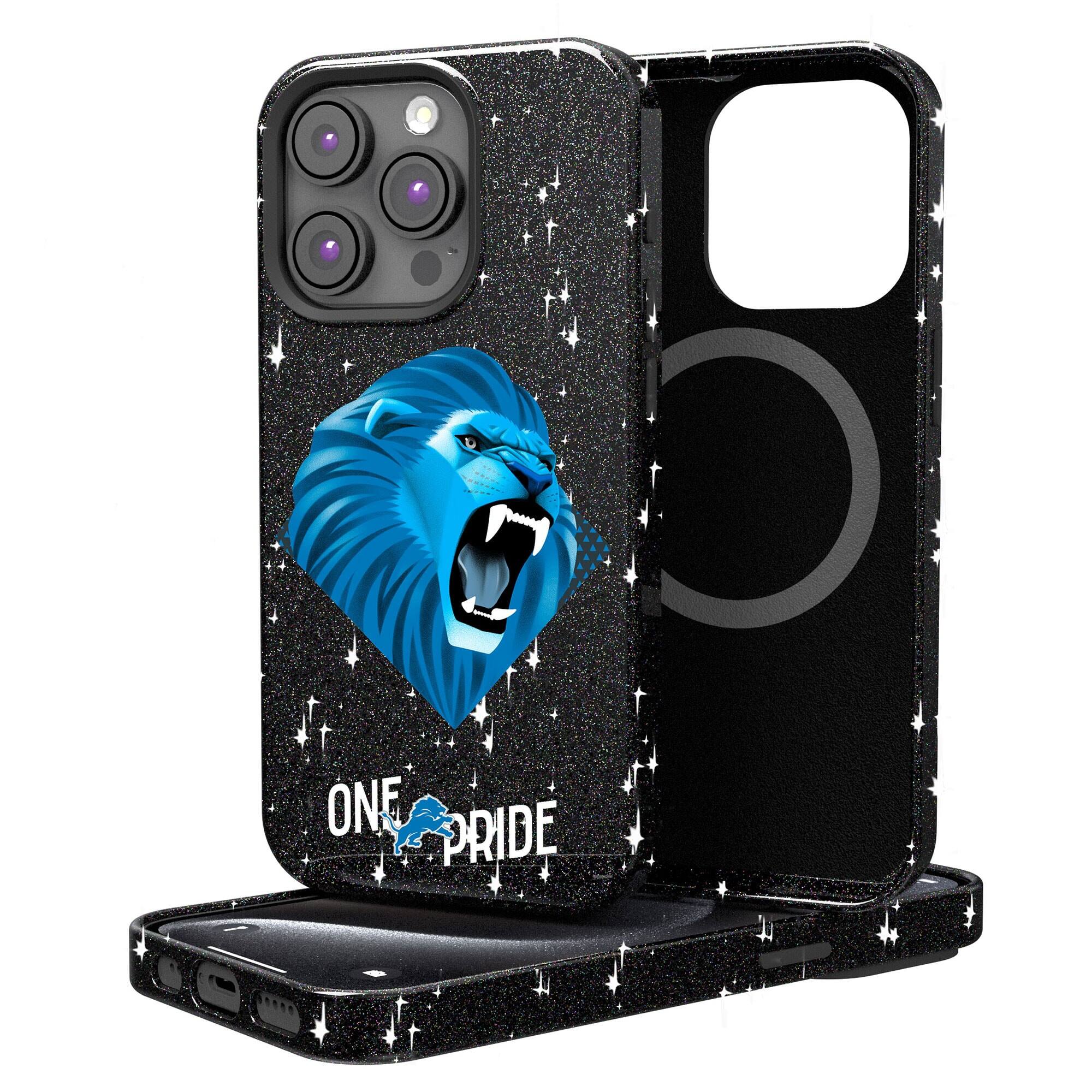 Keyscaper - NFL - Detroit Lions 2024 Illustrated Limited Edition Bling iPhone Case - 15 - Black