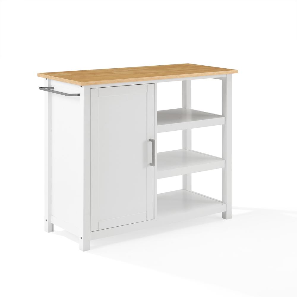 Alt View 2. Crosley Furniture - Tristan Open Kitchen Island/Cart - White.