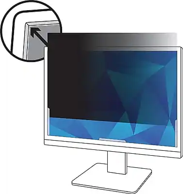 Front. 3M - Anti-Glare Privacy Filter for 19.5" Widescreen Monitor, 16:9 Aspect Ratio - Clear.