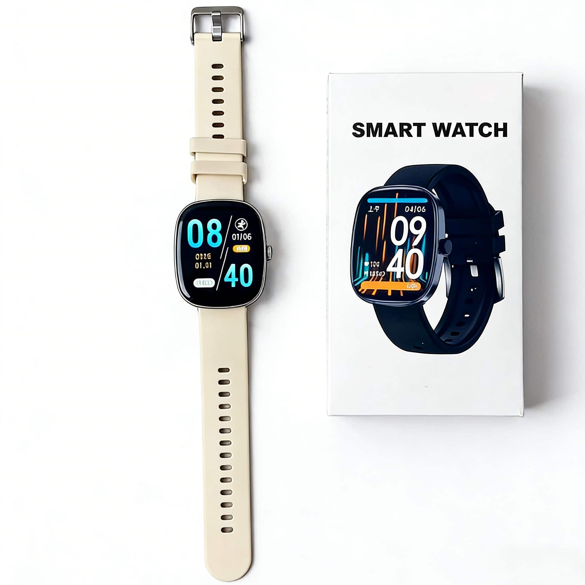 YONWAY - 1.83” HD Screen Smart Watch for Men Women, Heart Rate, Sleep Monitor, Bluetooth Call, Water-Resistant Sports Watch - Gray - (2024)