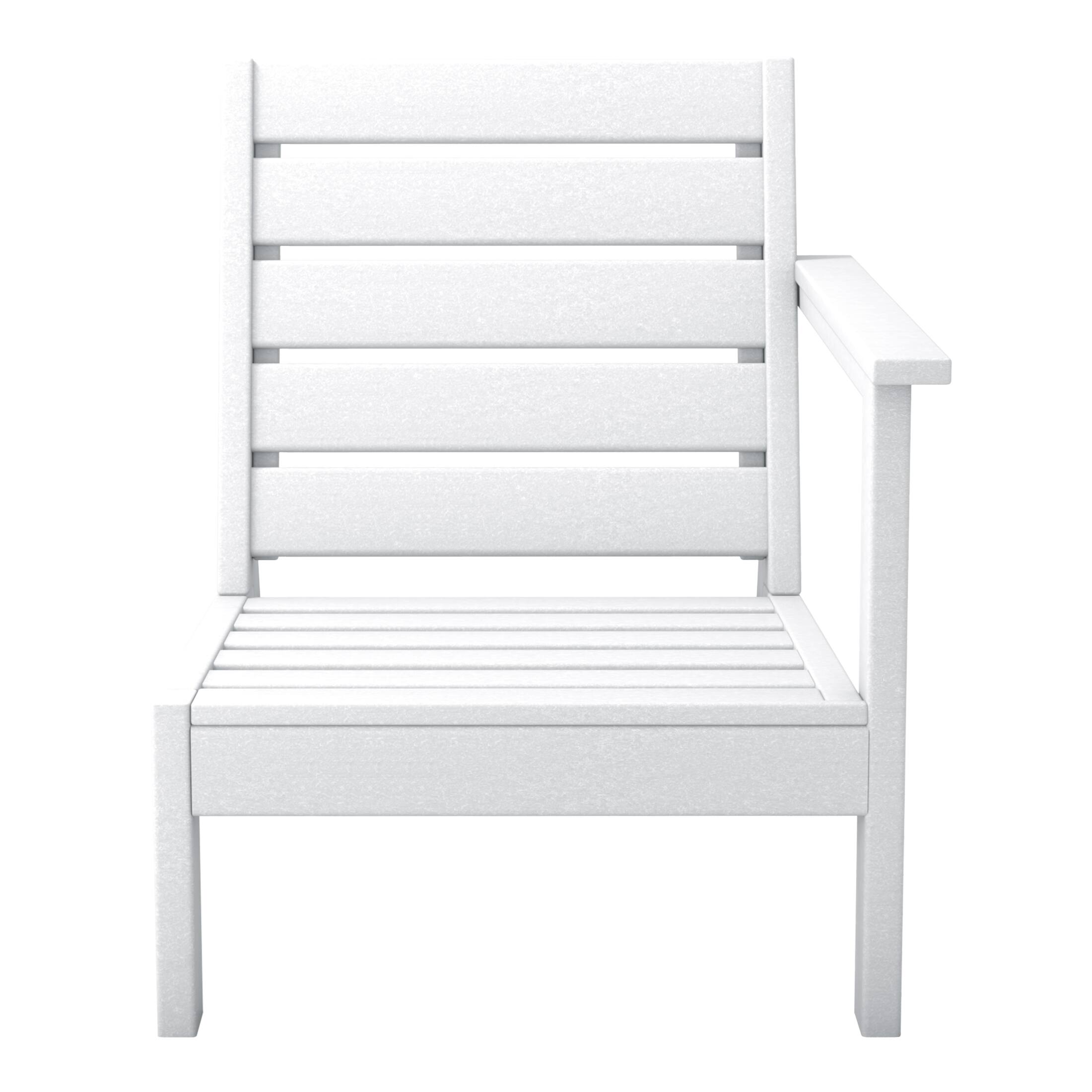 Back. WestinTrends - WestinTrends Avalon Outdoor Patio HDPE Deep Seating Sectional Loveseat - White.