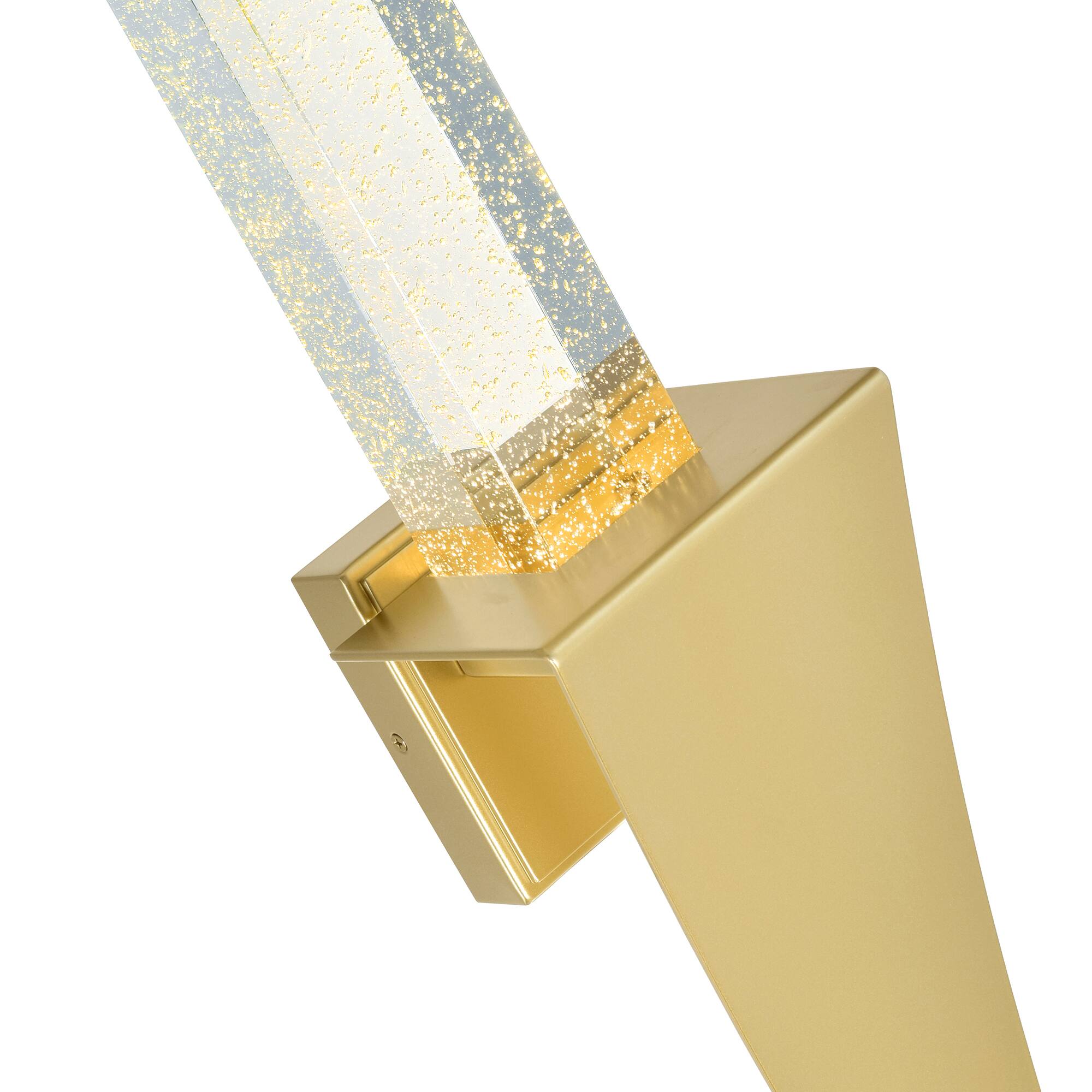 Alt View 1. CWI Lighting - Catania Integrated LED Satin Gold Wall Light - Satin Gold.
