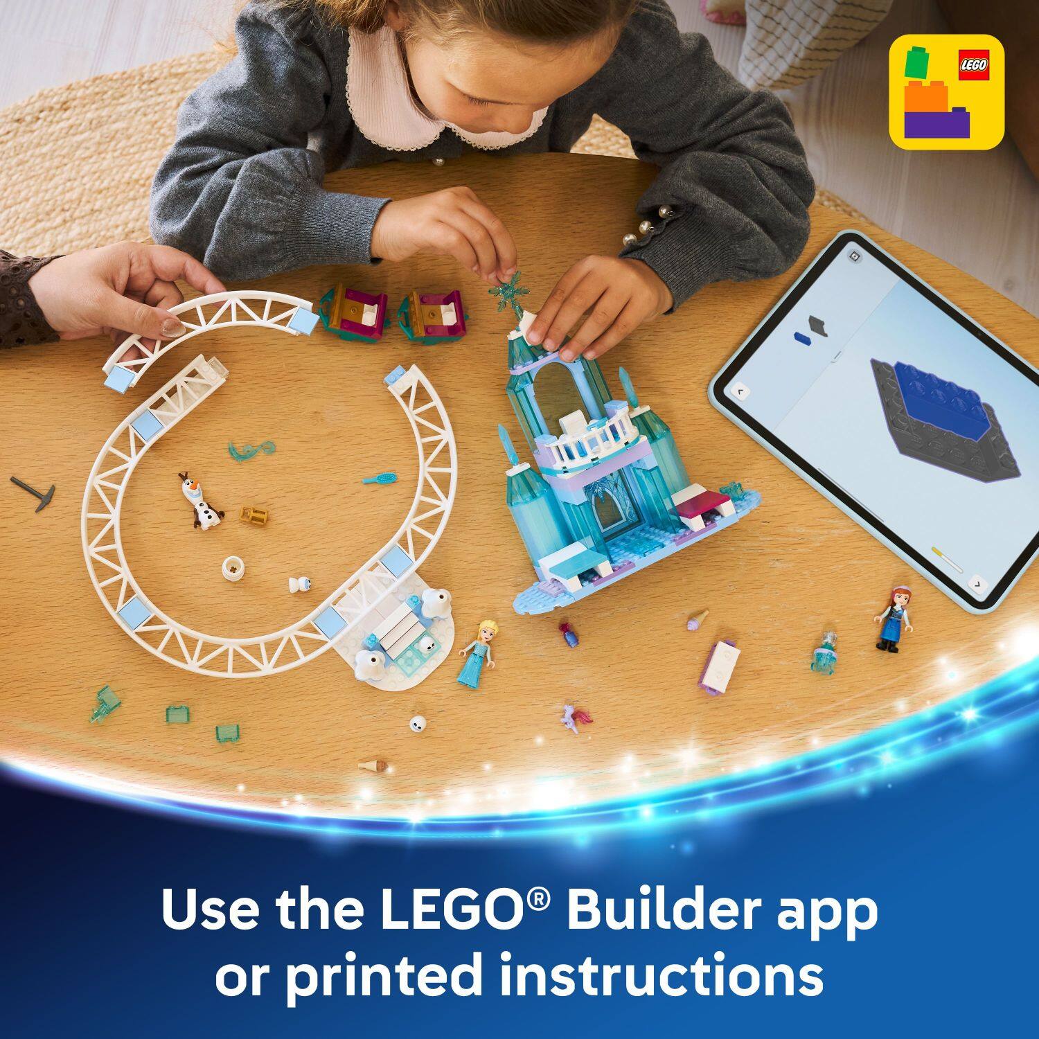 Use the LEGO® Builder app or printed instructions