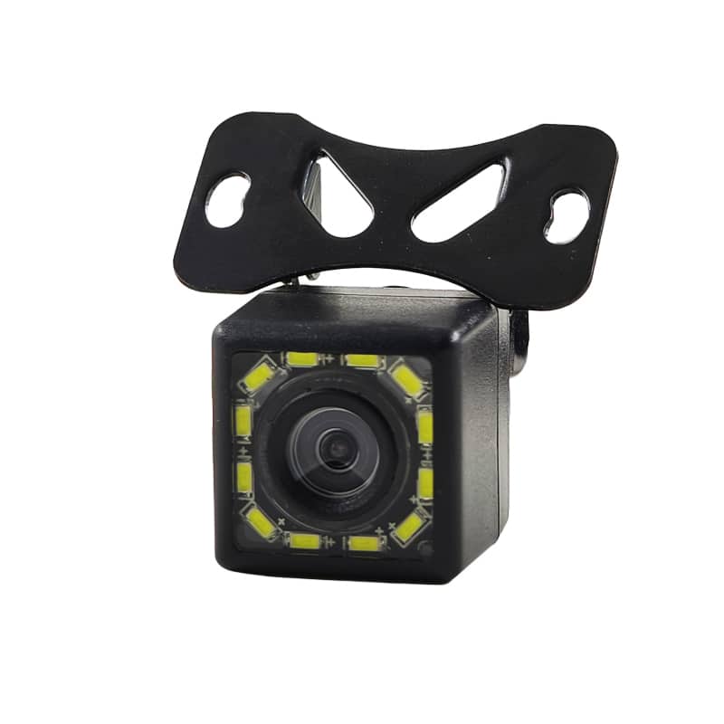 Cluzine - 12 LED HD Car Backup Camera, 170° Wide Angle, IP68 Waterproof, Night Vision, Reverse Parking Assist