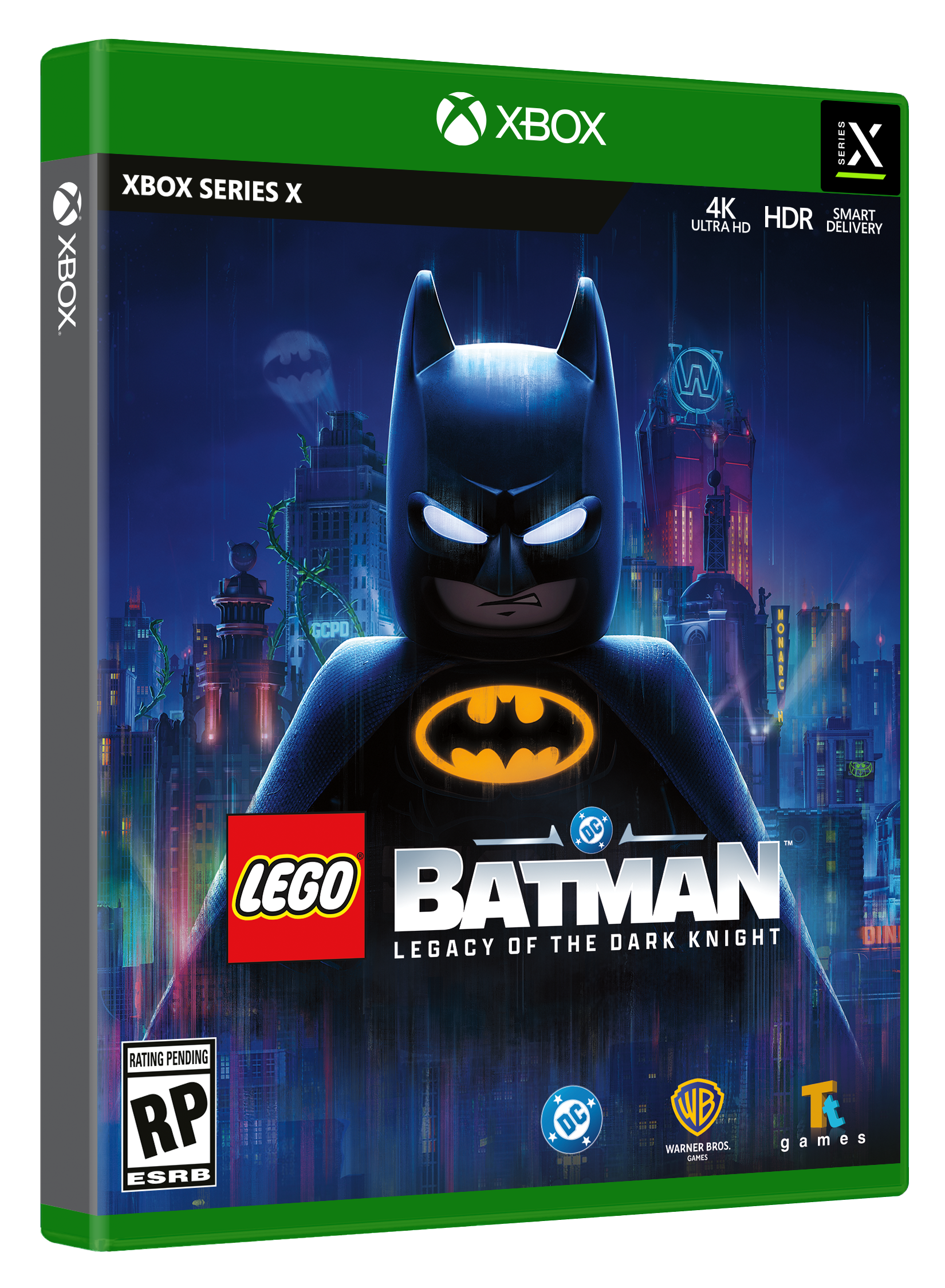 XBOX SERIES X  
4K HDR SMART DELIVERY  
LEGO BATMAN: LEGACY OF THE DARK KNIGHT  
RATING PENDING RP ESRB  
DC WB WARNER BROS. GAMES