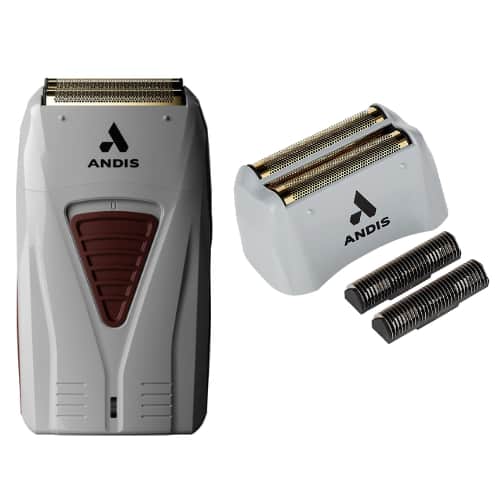 Andis - ProFoil Lithium Titanium Foil Shaver TS-1 17235 with Replacement Foil & Inner Cutters 17280, Gray