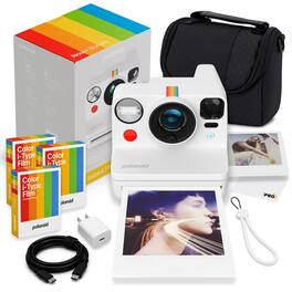 Polaroid - Now+ Generation 3 iType Instant Camera Starter Set Bundle - White