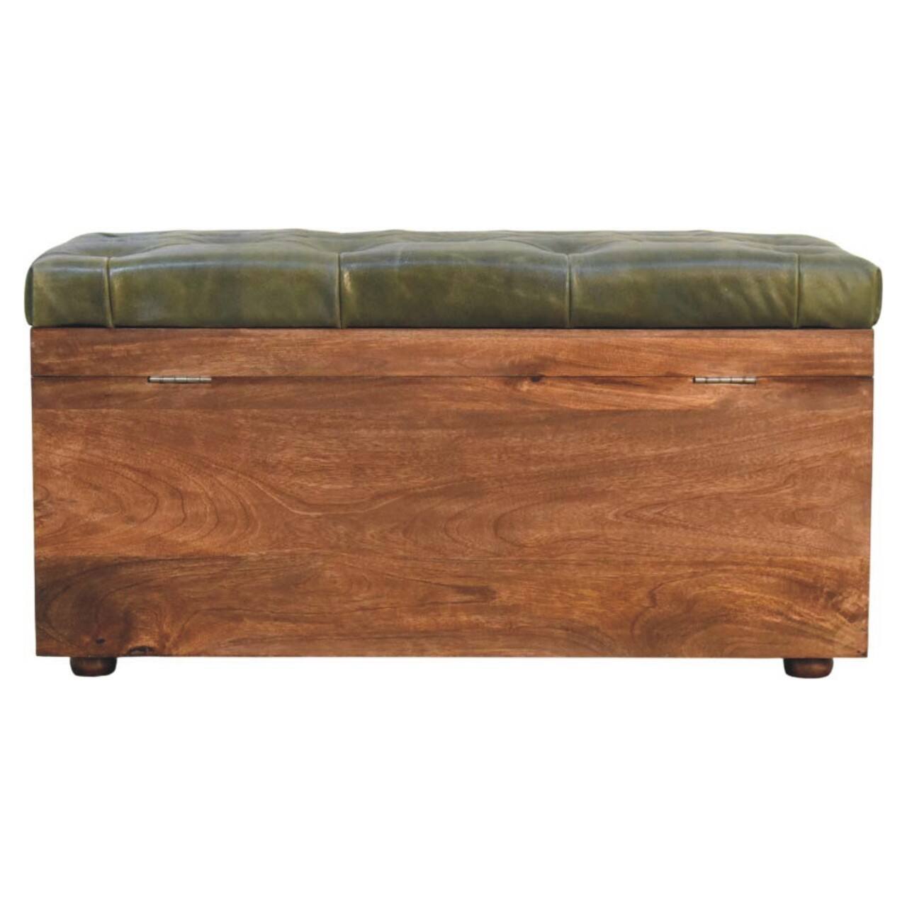 Alt View 6. Artisan Furniture - Artisan Furniture Solid Wood Roasted Almond Storage Trunk Bench, Brown - Brown.