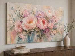 FC Design - Large Canvas 24x36" Ready-to-Hang 24x36" Elegant Floral Art Painting Home Wall Décor Wall - MultiColor