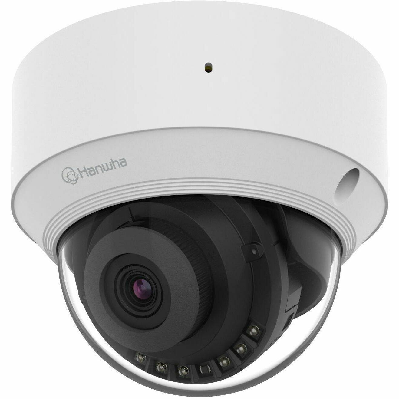Alt View 1. Samsung - Wisenet QND-C8013R 5 Megapixel Indoor Network Camera - Color - Dome - White - TAA Compliant - 82.02 ft Infrared Night - White.