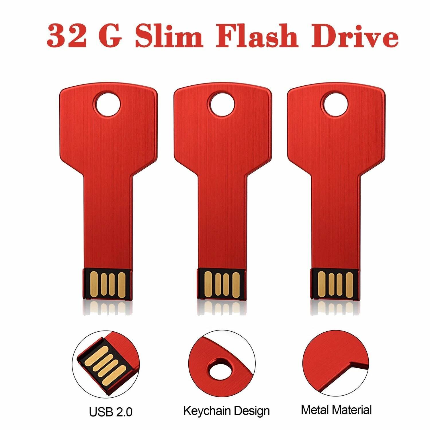 32 G Slim Flash Drive

USB 2.0  
Keychain Design  
Metal Material