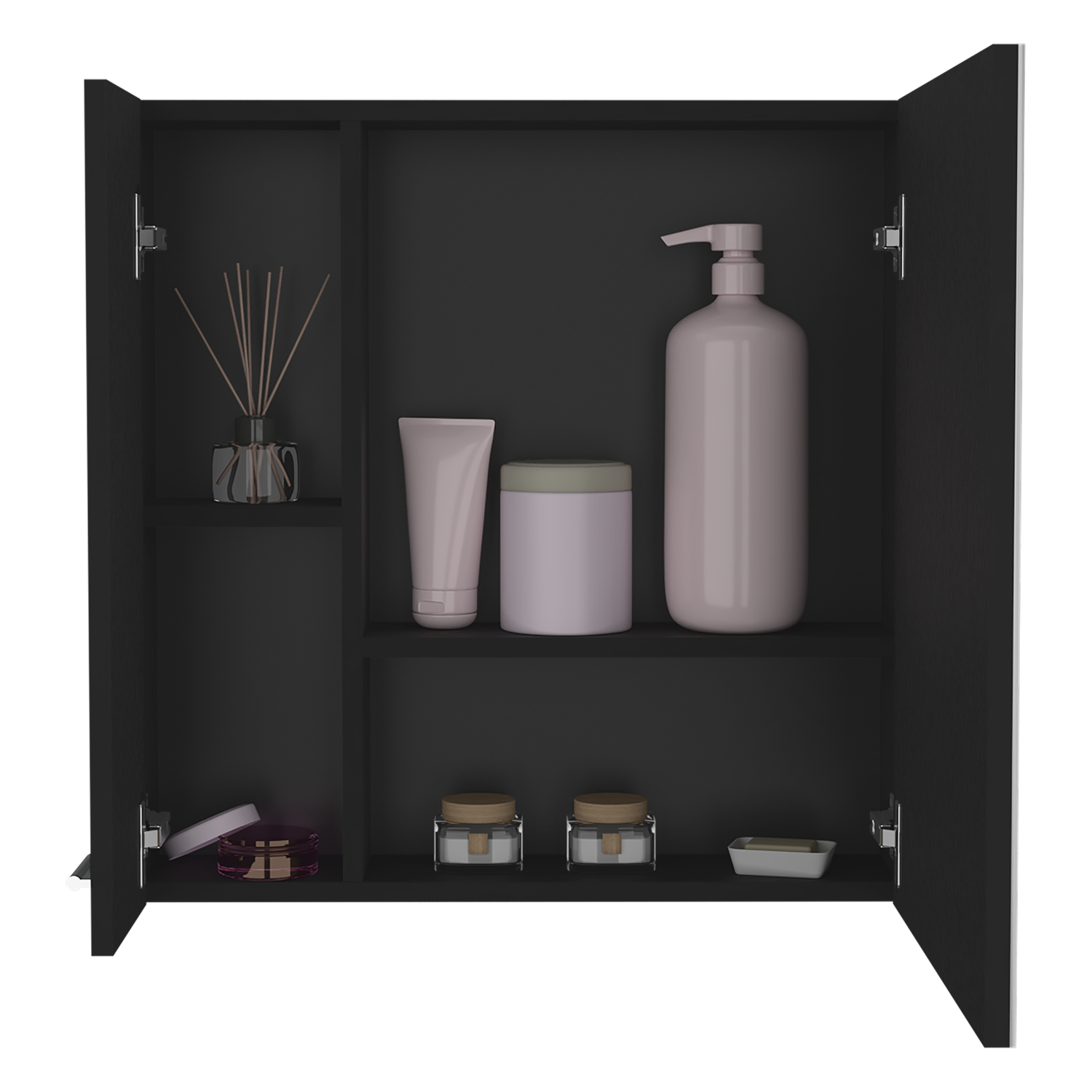 Left. Treevol Furniture - Prague Medicine Cabinet ,Bathroom,Black - Black.