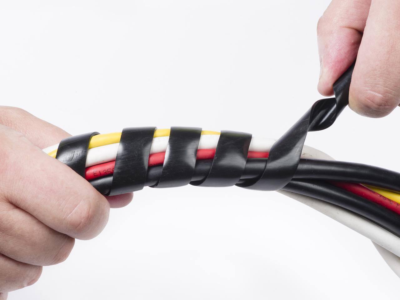 Alt View 3. D-Line - D-Line Cable Tidy Wrap, 0.25" - 2" Diameter X 98" Long, Black CTW25B - Black.