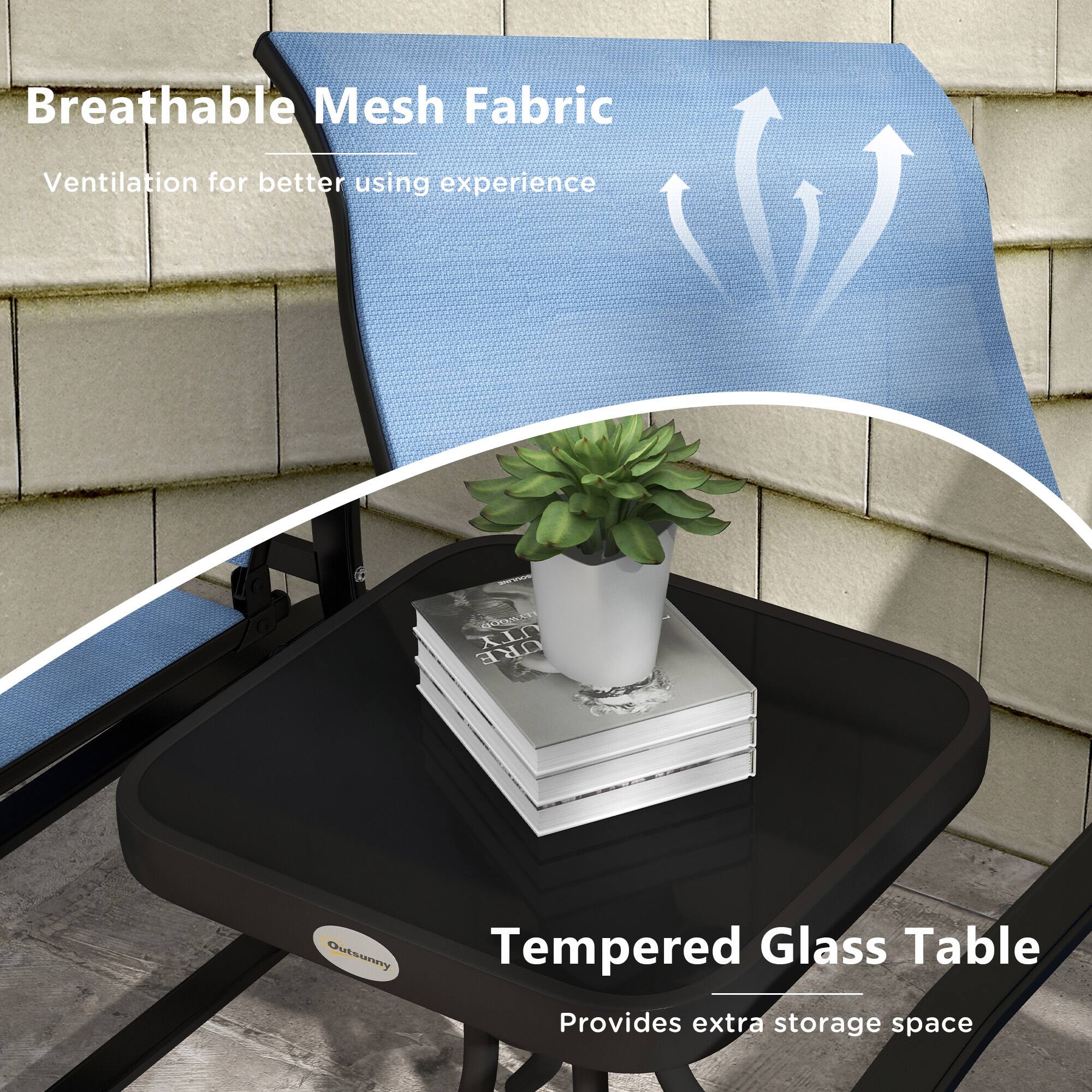 Breathable Mesh Fabric Ventilation for better using experience, Tempered Glass Table Provides extra storage space