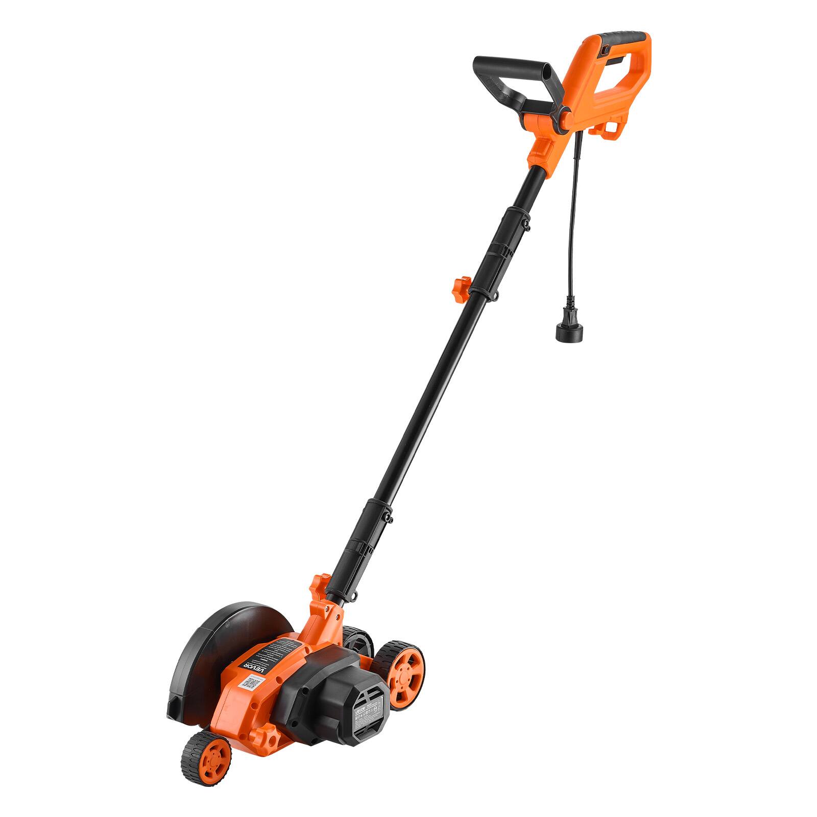 Alt View 5. VEVOR - Lawn Edger, 8-inch Blade Length, 12 Amp Electric Edger Lawn Tool, 4000 RPM, with 3-Position Blade Depth, 65 Mn - Black;Orange.