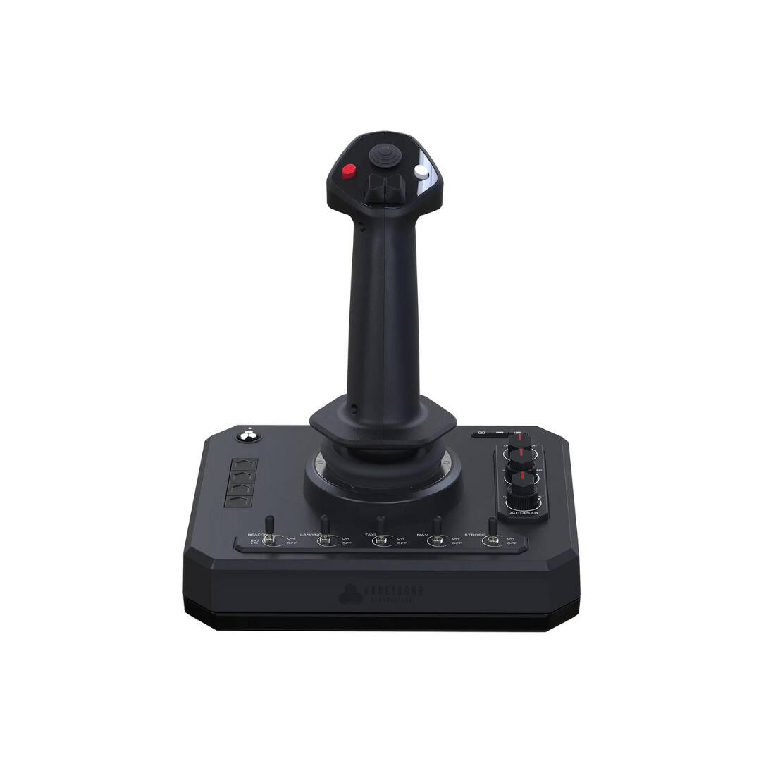 Left. Honeycomb Aeronautical - Honeycomb Foxtrot Black Aviation Stick with Linear Resistance System Bundle - Black.