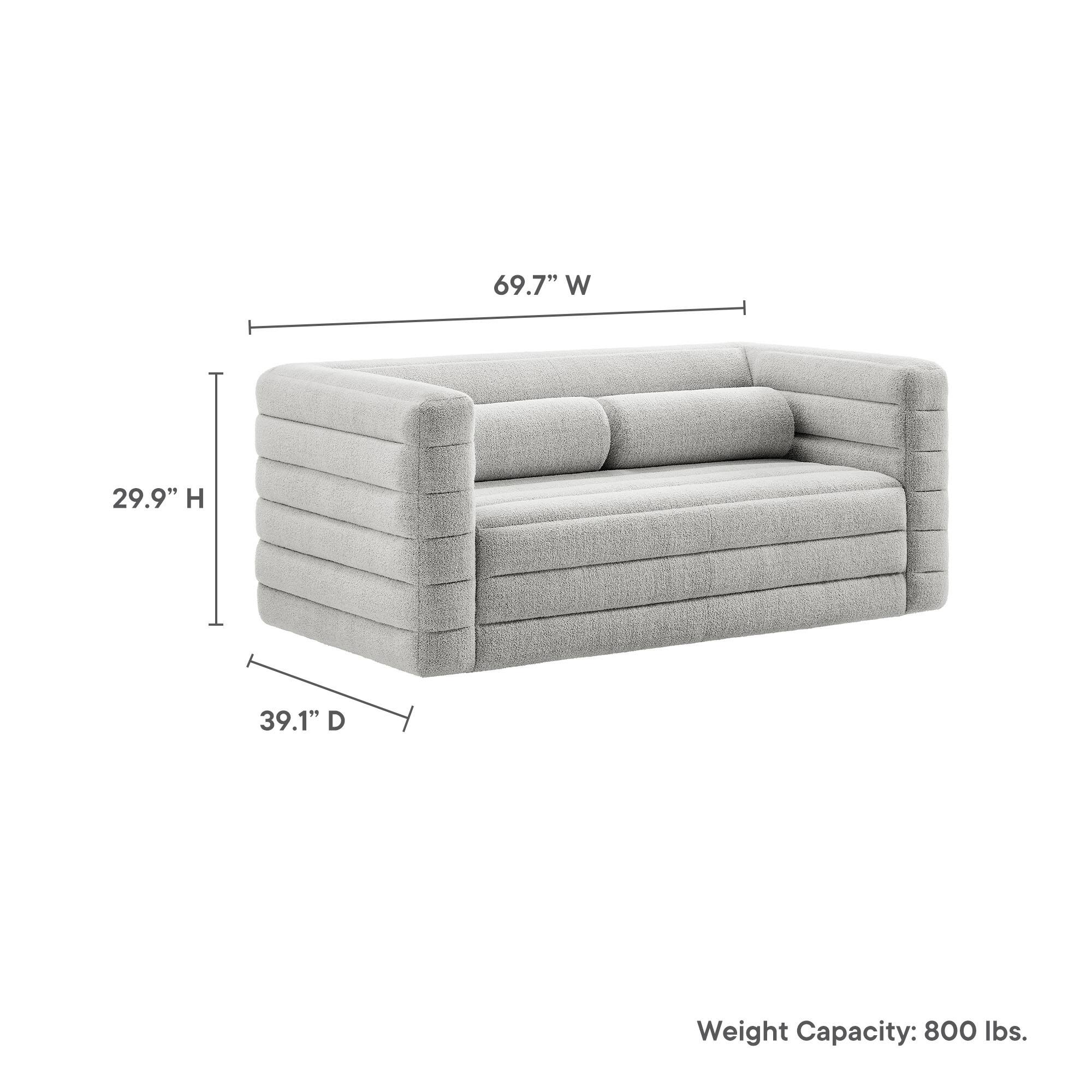 69.7" W x 29.9" H x 39.1" D  
Weight Capacity: 800 lbs.