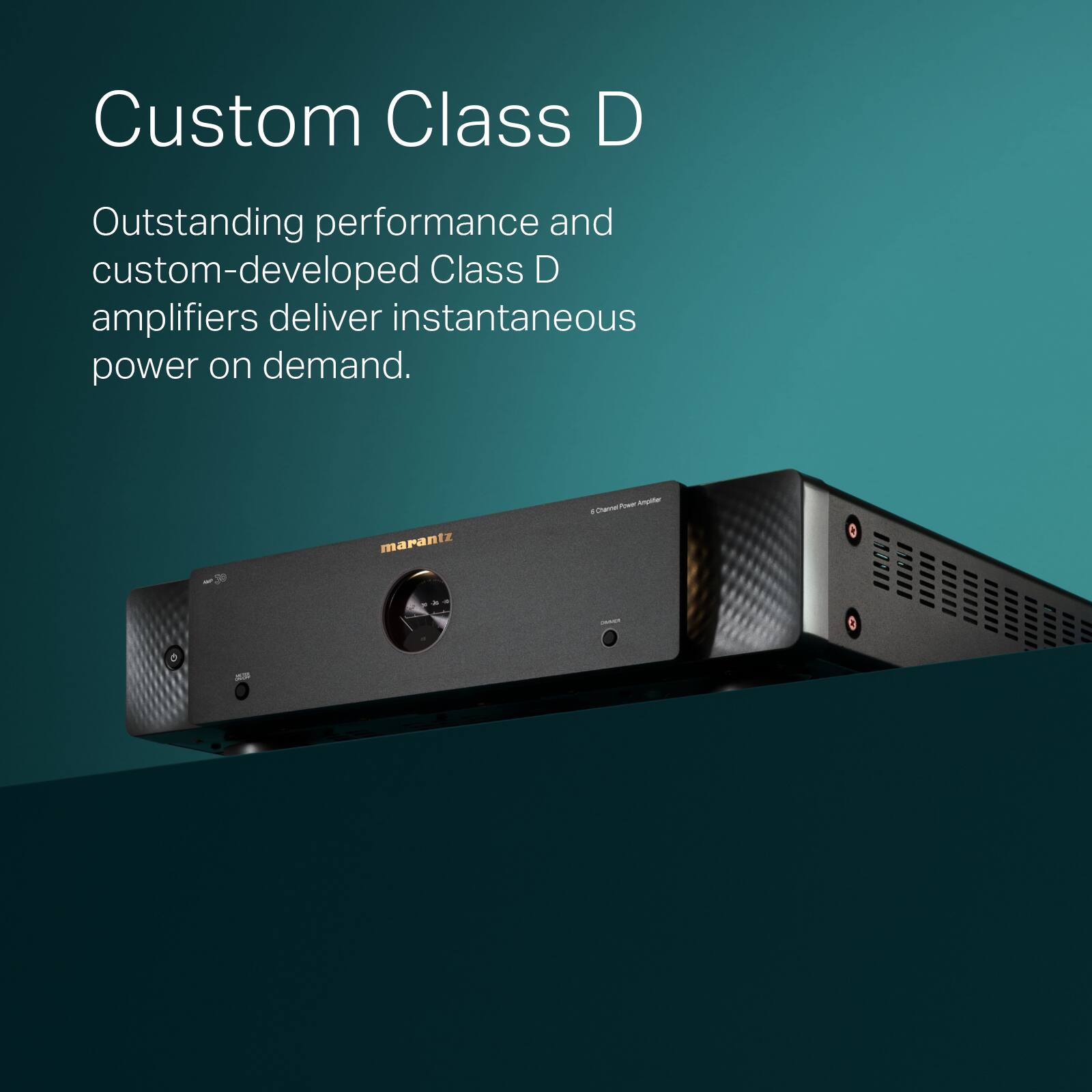 Custom Class D

Outstanding performance and custom-developed Class D amplifiers deliver instantaneous power on demand.