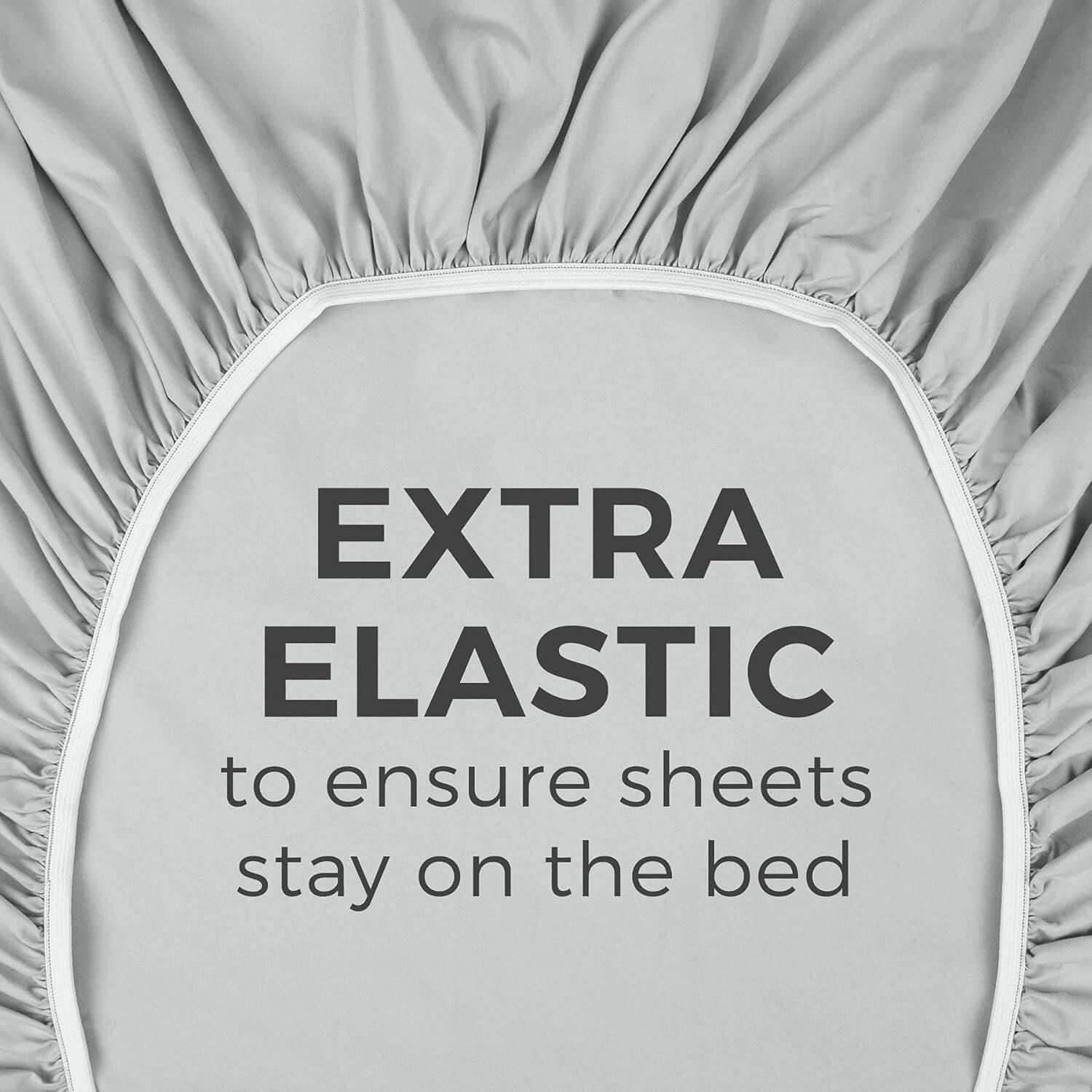 EXTRA ELASTIC  
to ensure sheets stay on the bed