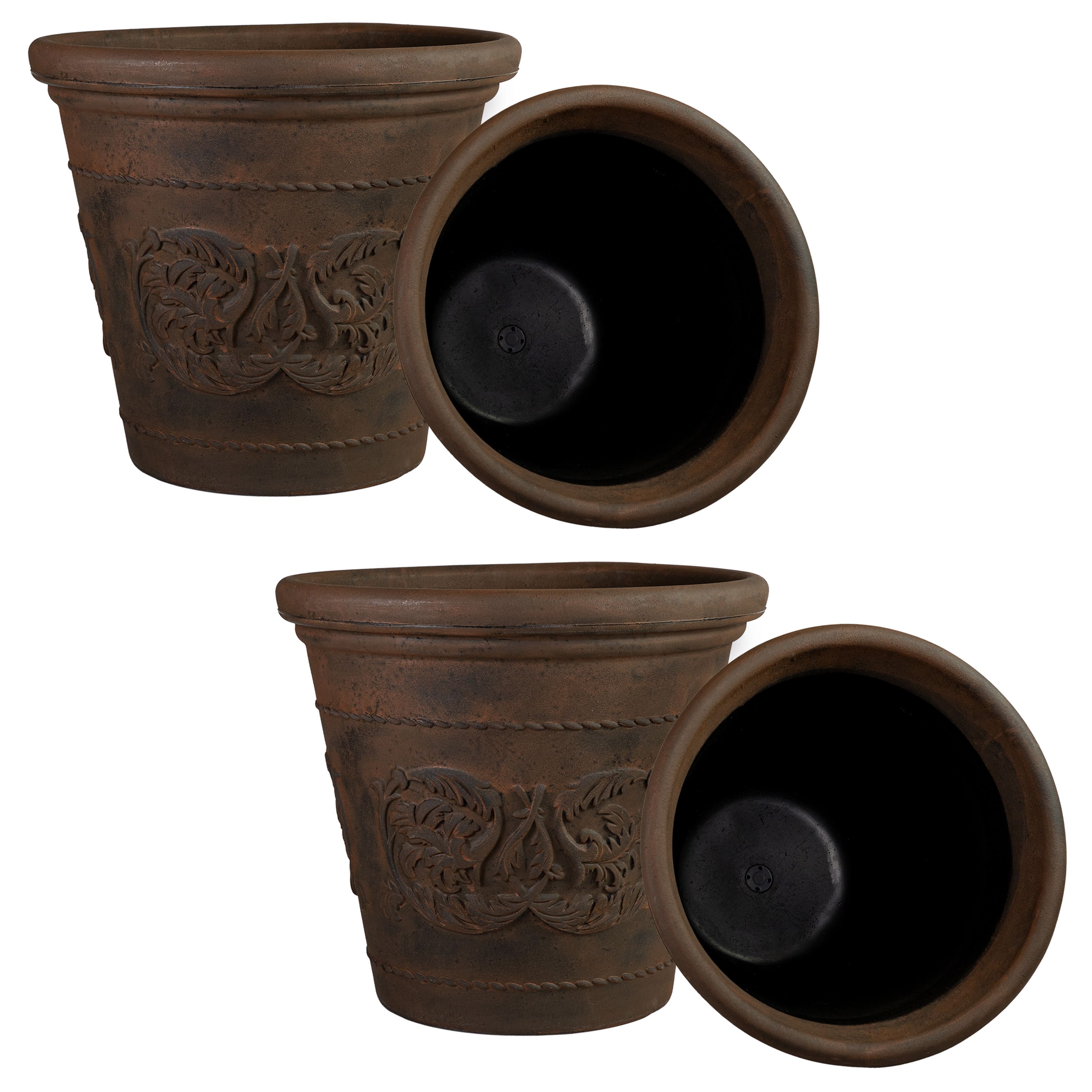 Sunnydaze - 4pk 19.5 in Arabella Polyresin Outdoor Planter - Rust price history on PriceWatchPro