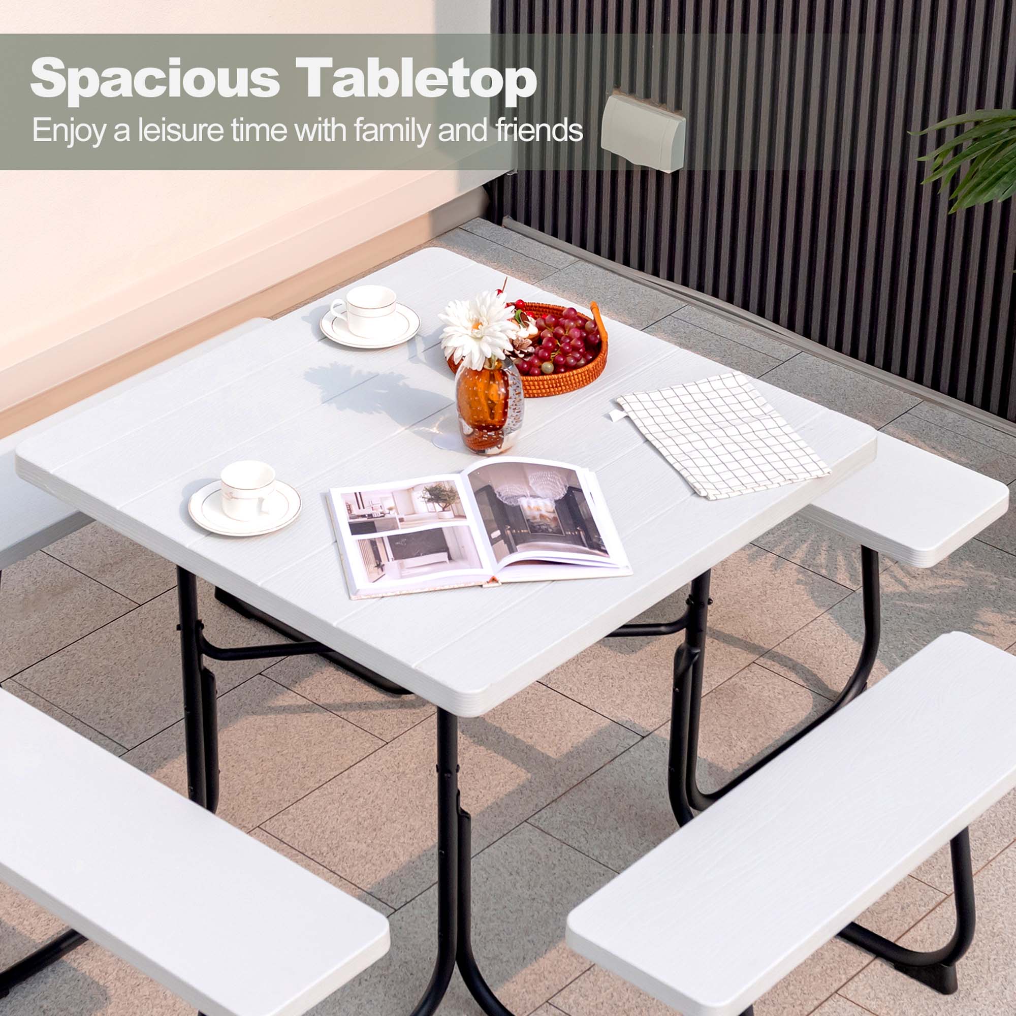 Spacious Tabletop
Enjoy a leisure time with family and friends