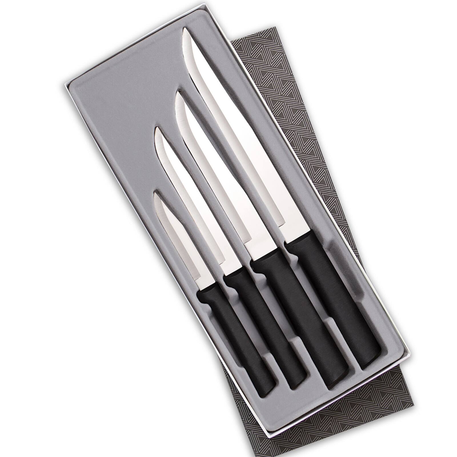 Front. Rada - 4 Piece Wedding Register Set, Black Handles - Black.