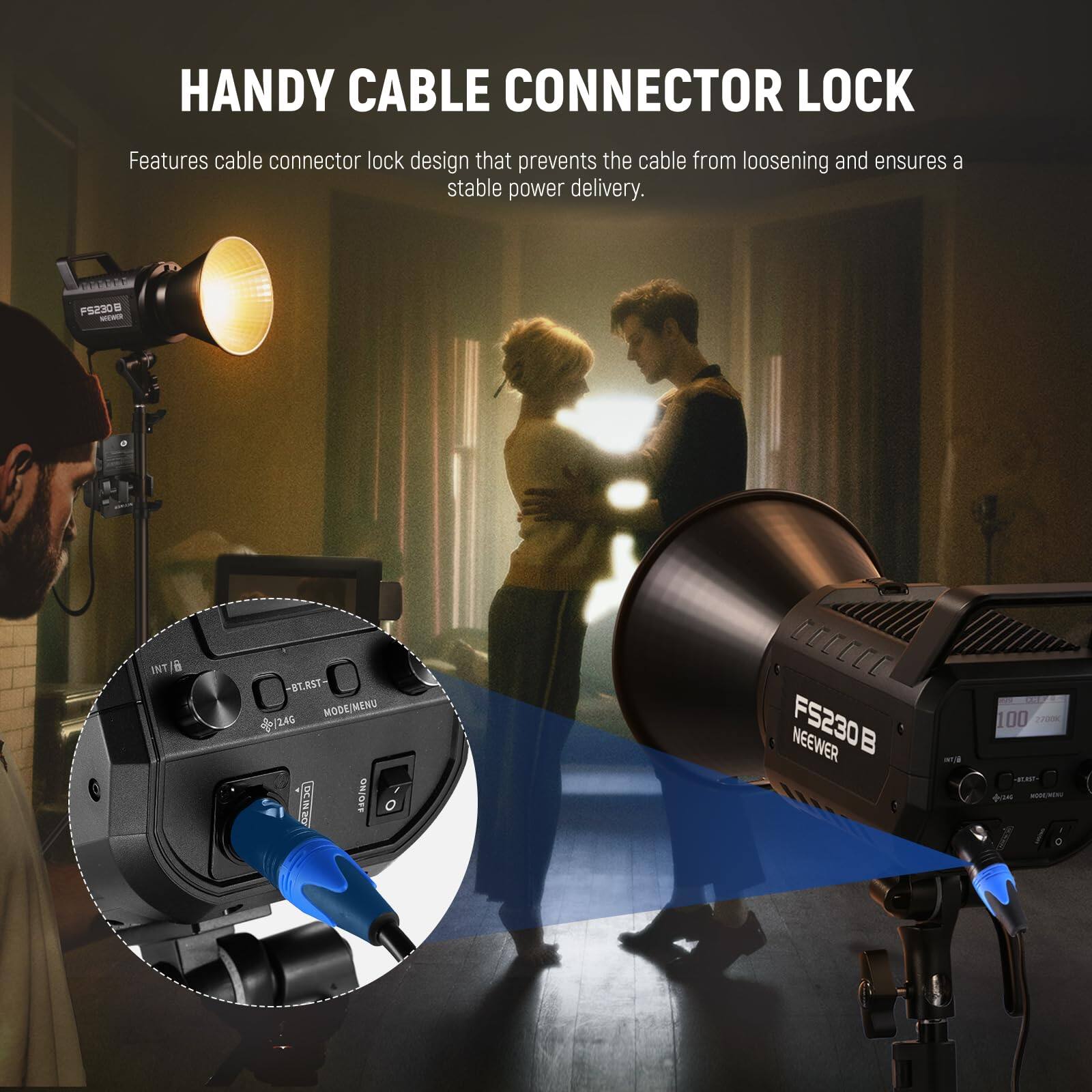 HANDY CABLE CONNECTOR LOCK

Features cable connector lock design that prevents the cable from loosening and ensures a stable power delivery.

PPF PS2300 - INT/ -STRST- MODE/MENU 240 X AO/MO FS230 NEEWER B - 100 270 e -