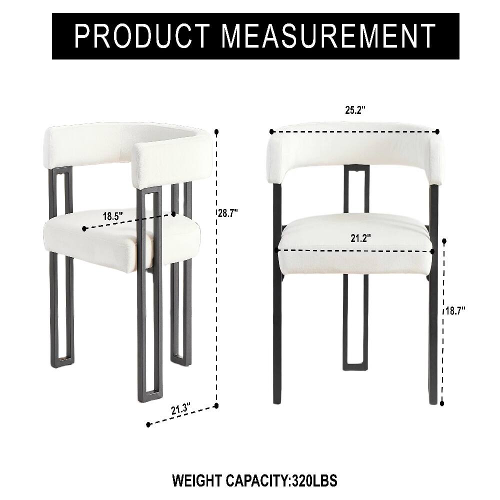 PRODUCT MEASUREMENT  
25.2" 18.5" 28.7" 21.2" 18.7" 21.3"  
WEIGHT CAPACITY: 320LBS
