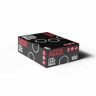 ACCO.  
LOOSE LEAF RINGS  
100