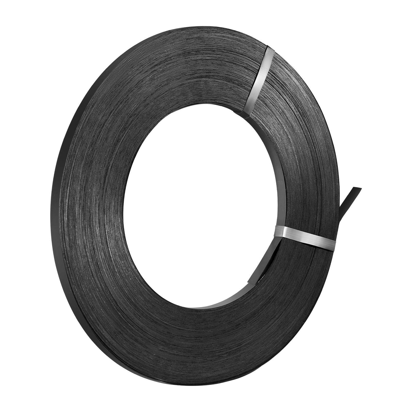 VEVOR - Steel Strapping Coil, 3/4 in x 0.02 in x 1640 ft, Metal Strapping Banding Roll Withstands Harsh Environment - Black