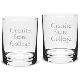 Jardine - Granite State College 14oz. 2-Piece Classic Double Old-Fashioned Glass Set - Multicolor