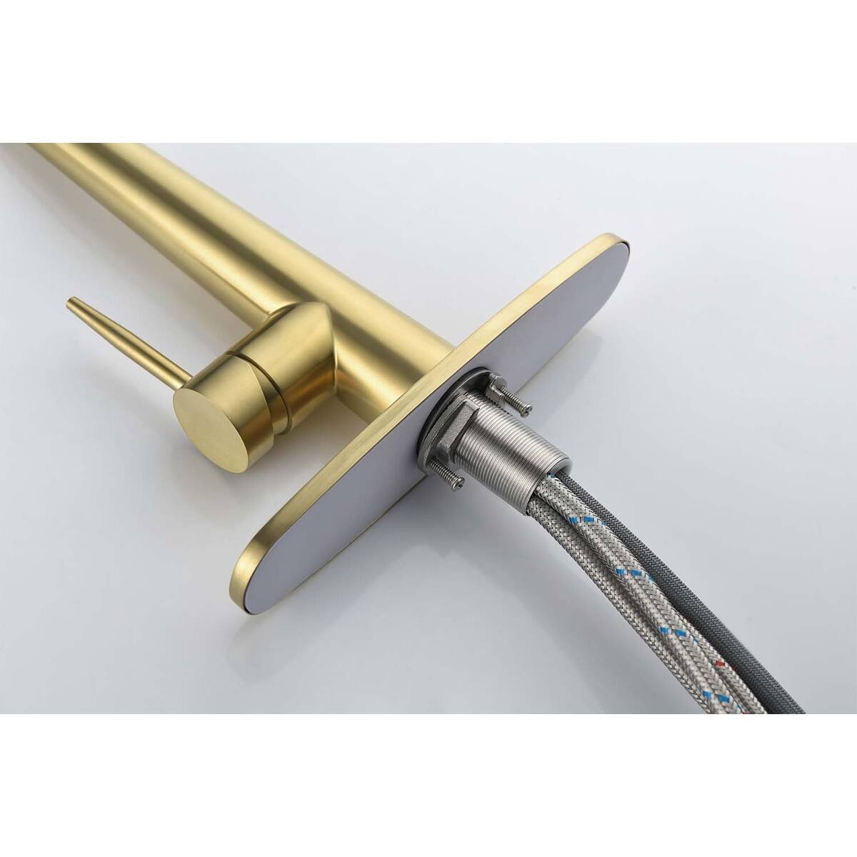 Alt View 9. Ropilly - Ropilly Pull Down Kitchen Faucet Brushed Gold Stainless Steel Single Handle Sink Faucet with Sprayer - Brushed Gold.