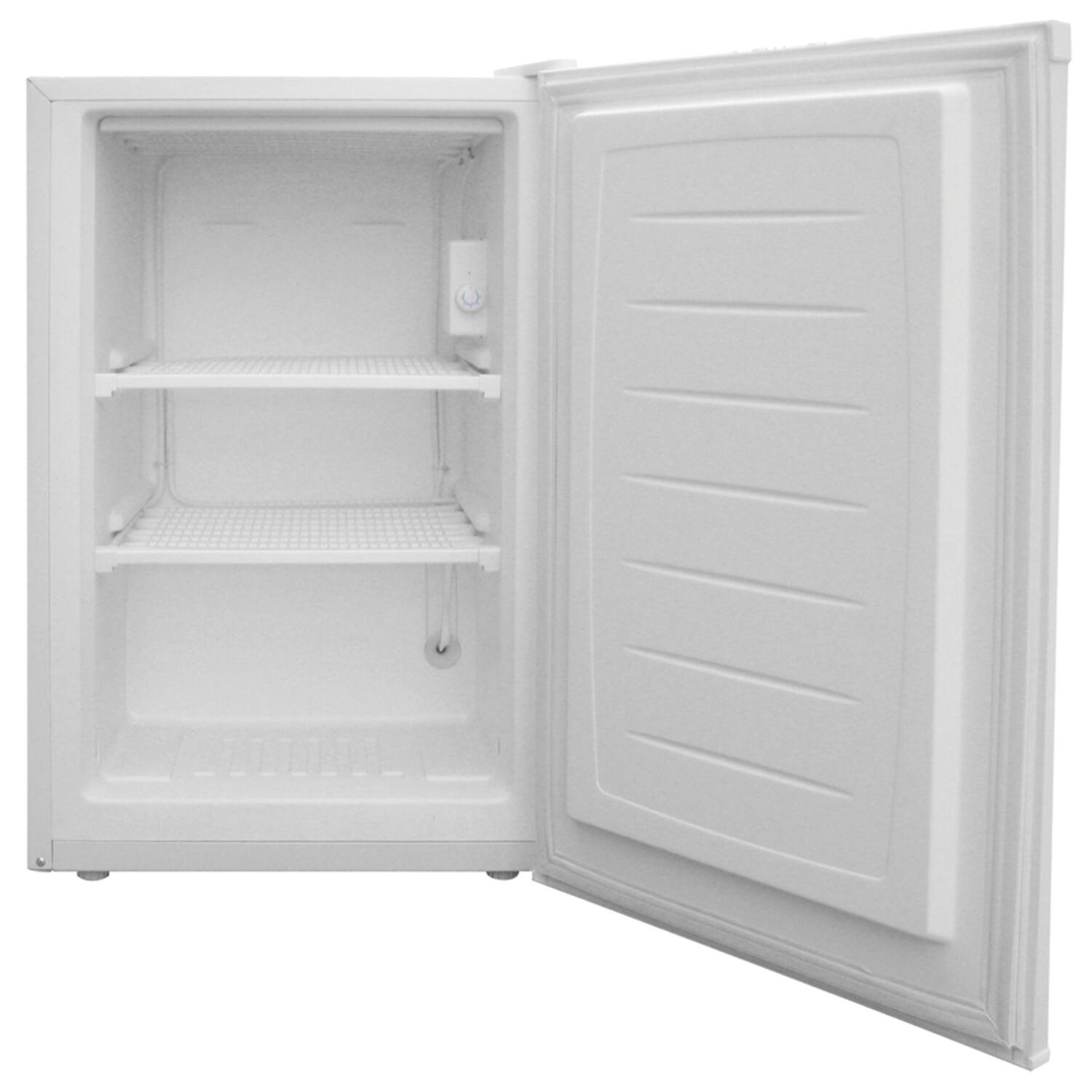 Left. Magic Chef - 3.0 Cu Ft Upright Freezer - White.