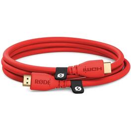 RØDE - Rode Premium High Speed HDMI Cable with Ethernet - Red, 5'