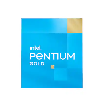 Front. Intel - Pentium Gold G7400 12th Generation - 2 Core - 4 Thread - 3.7 GHz - LGA1700 - Desktop Processor - Grey/Black/Gold.