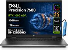 DELL Precision 7680 RTX 1000 ADA
OLED 4K UHD
32GB DDR5
Touch
1TB M.2 SSD
Intel 14-Core i5-13600HX
16" UHD+ 3840 x 2400