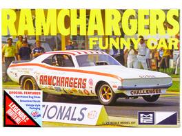 Skill 2 Model Kit Dodge Challenger Ramchargers Funny Car "Legends of the Quarter Mile" 1/25 Scale Model by MPC - Multicolor