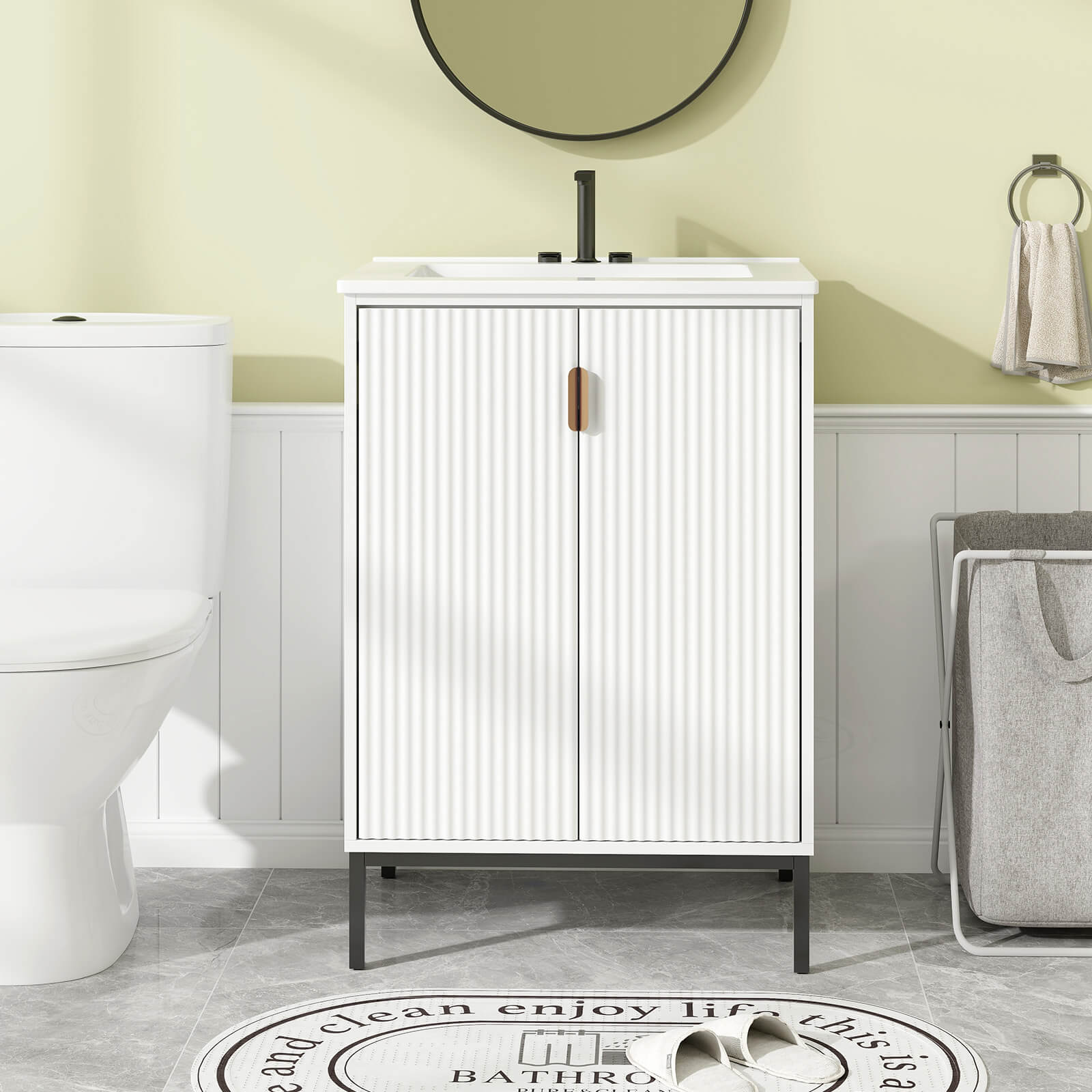 clean enjoy life and this is a BATHROOM.