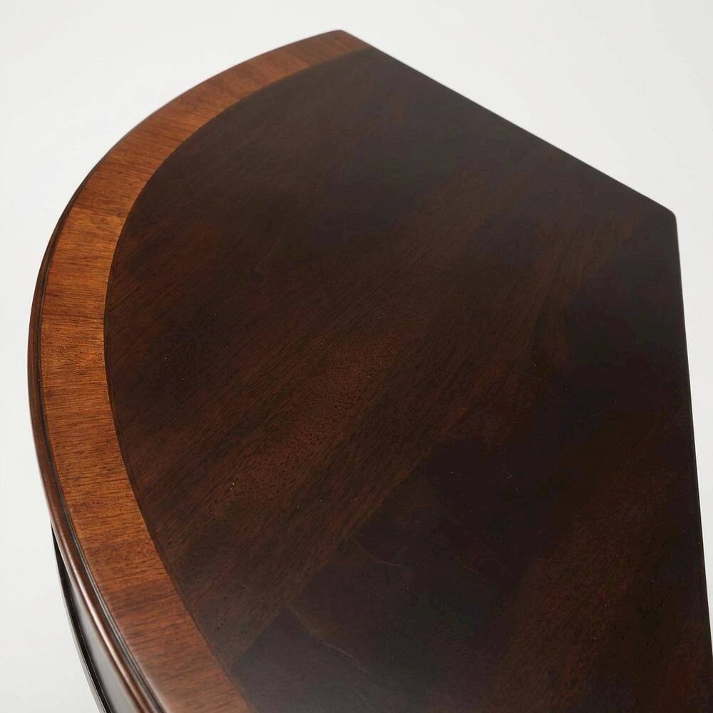Alt View 2. Starlight Canyon Home - Demilune Console Table, Traditional Sofa Table for Entryway or Hallway - Dark Brown.