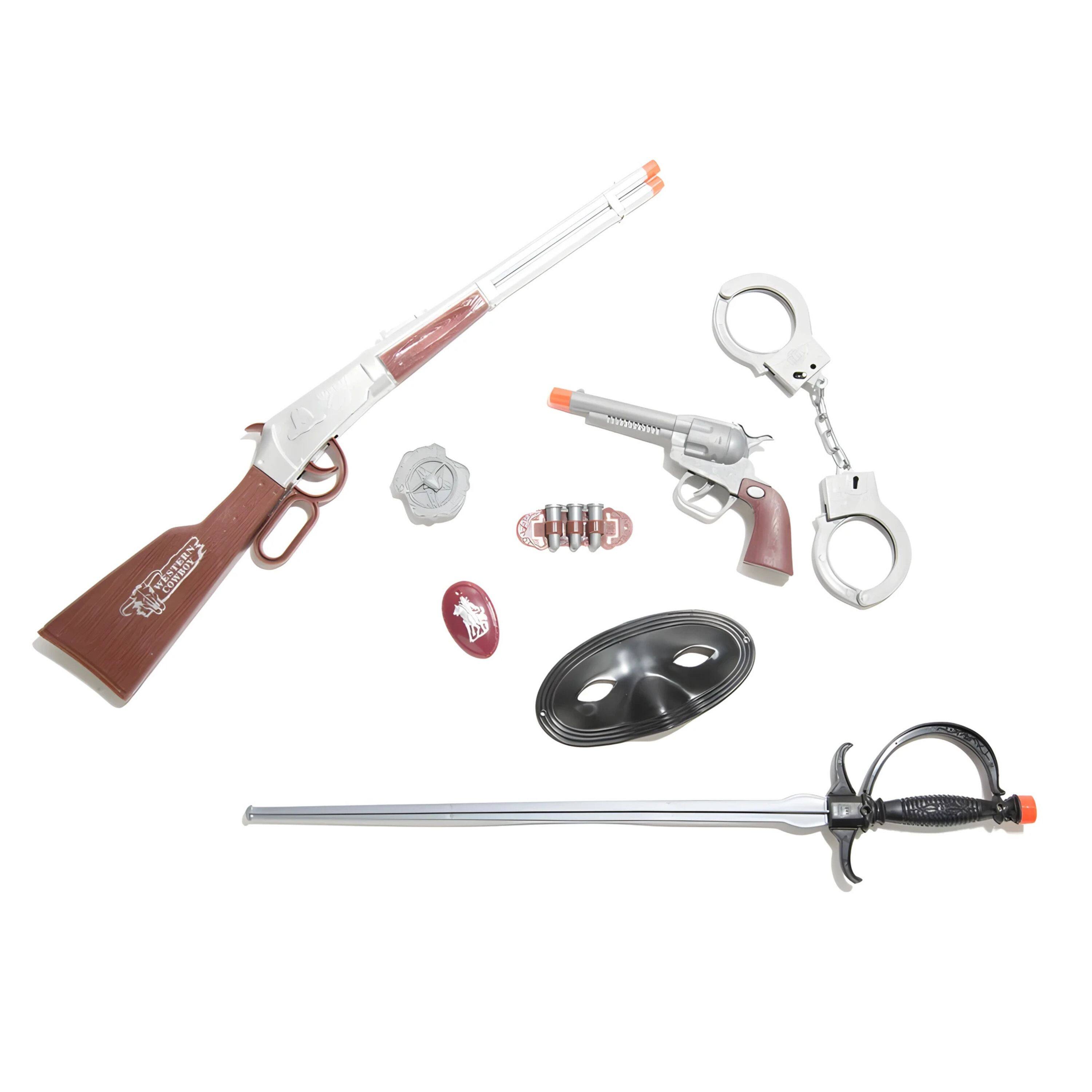 Front. Kitcheniva - Kids Cowboy Toy Guns Pretend Play Set - Multicolor.