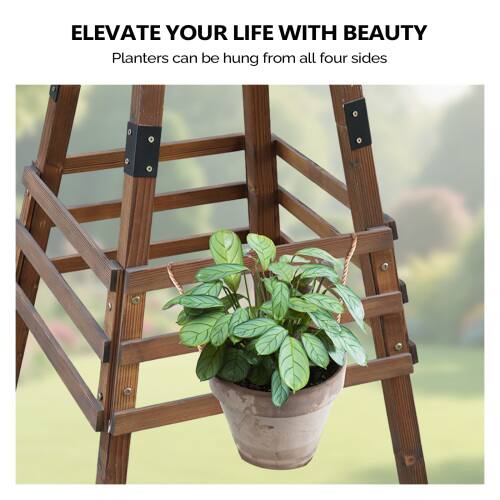 ELEVATE YOUR LIFE WITH BEAUTY  
Planters can be hung from all four sides