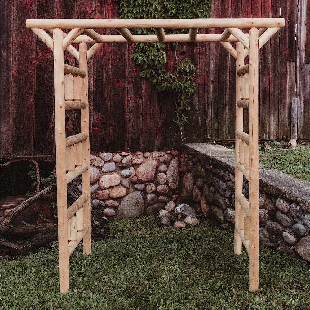 Alt View 2. Contoured Comfort - Large Cedar Log Arbor.
