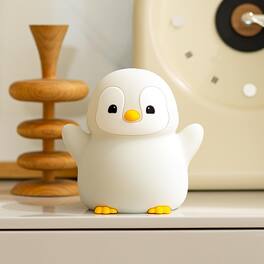 MAGICAL RUBS - Penguin Night Light Led Squishy Novelty Animal Lamp Food Grade Silicone 2 Level Dimmable Nightlight For Desk Decor Fu - Happy Penguin