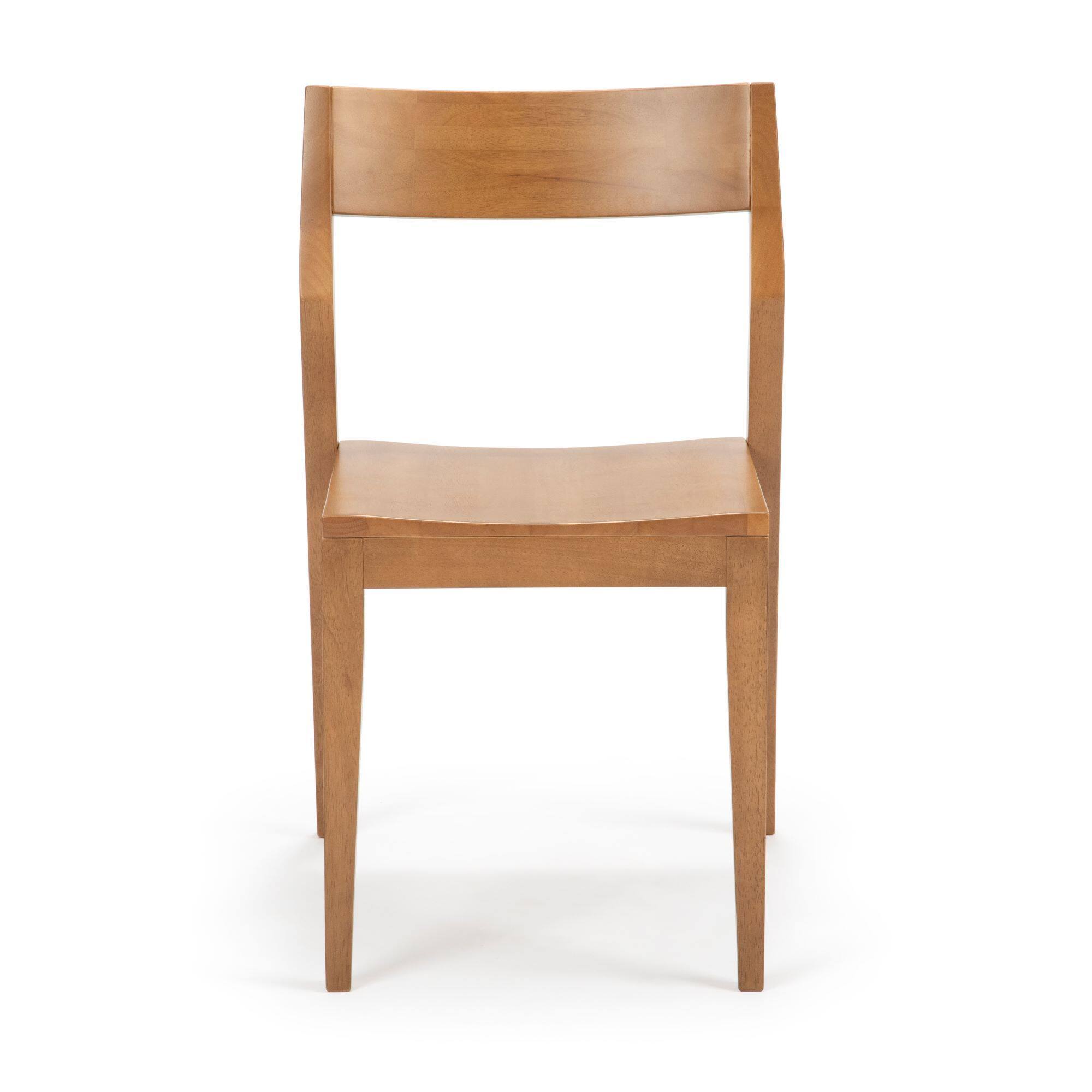 Alt View 4. Plank+Beam - Modern Dining Chair 4-Pack, Pecan - Pecan.